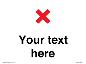 Custom plain background, red cross sign